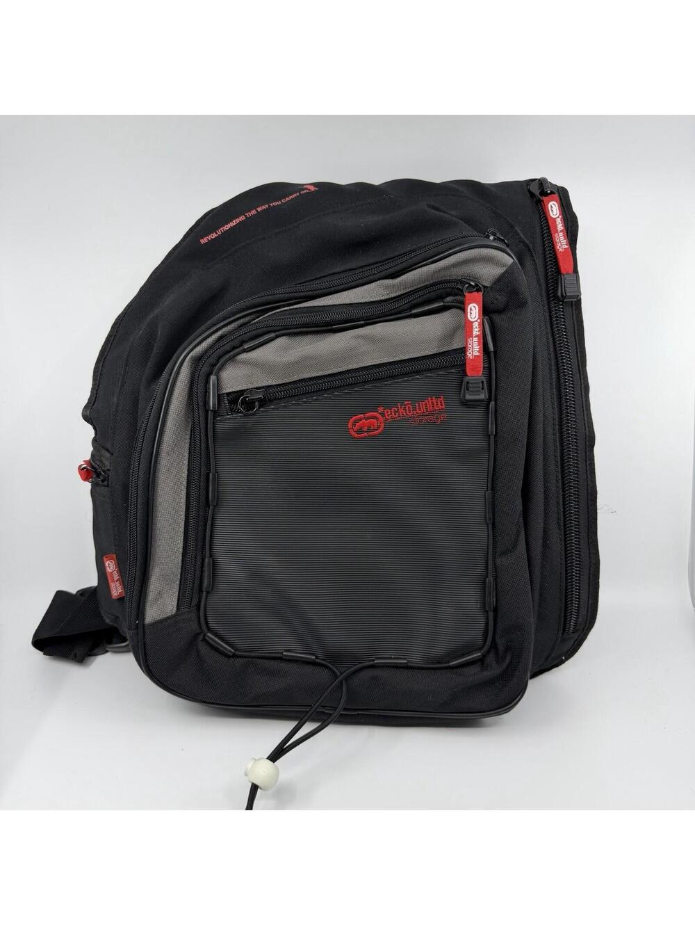 Vintage Y2K Ecko Unltd Backpack Shoulder One Strap BLK 2000’s Skater Streetwear